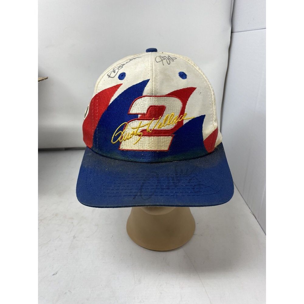 Vintage Rare 1990s Rusty Wallace Sharktooth Logo 7 Nascar Sports Hat‎ Snapback
